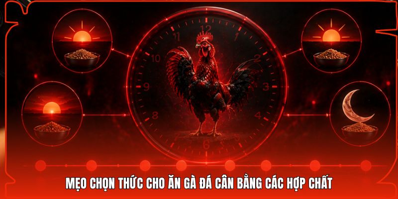 Mẹo chọn thức cho ăn gà đá cân bằng các hợp chất